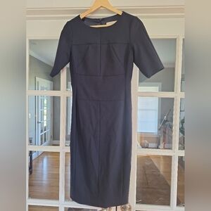 Women’s Navy Midi Sheath Dress - Classic Workwear